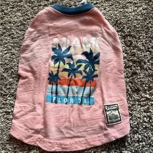 Pink Miami Florida Dog Shirt by